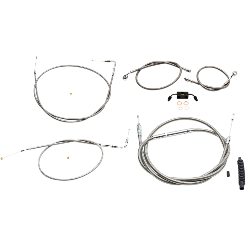 12-17 Dyna Fatbob Complete Handlebar Cable Kit (Single Disc/ABS)