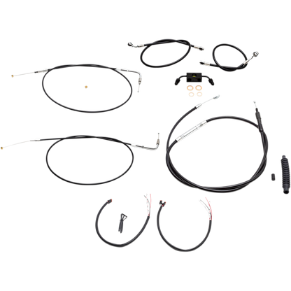 12-17 Dyna Fatbob Complete Handlebar Cable Kit (Single Disc/ABS)