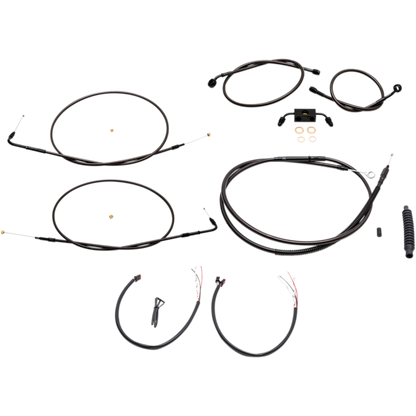 12-17 Dyna Fatbob Complete Handlebar Cable Kit (Single Disc/ABS)