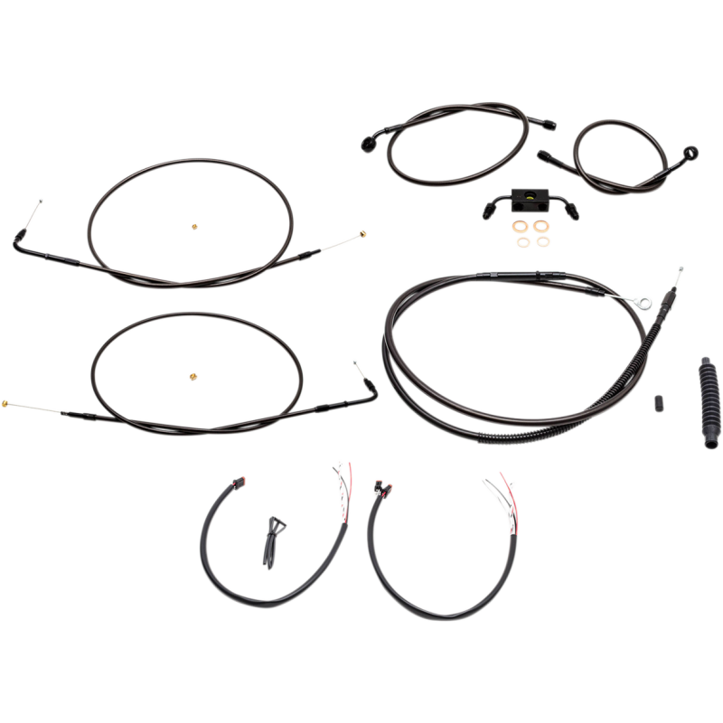 12-17 Dyna Fatbob Complete Handlebar Cable Kit (Single Disc/ABS)