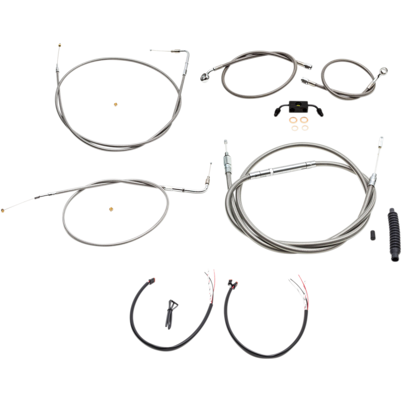 12-17 Dyna Fatbob Complete Handlebar Cable Kit (Single Disc/ABS)