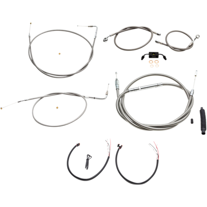12-17 Dyna Fatbob Complete Handlebar Cable Kit (Single Disc/ABS)