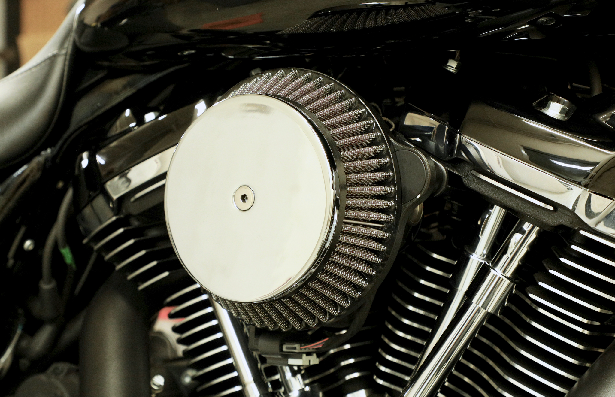 AIR CLEANER WITH PLAIN COVER (CHROME) M8 – LA Choppers